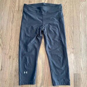 Under Armour Compression Workout Capri Legging Gray Size Medium